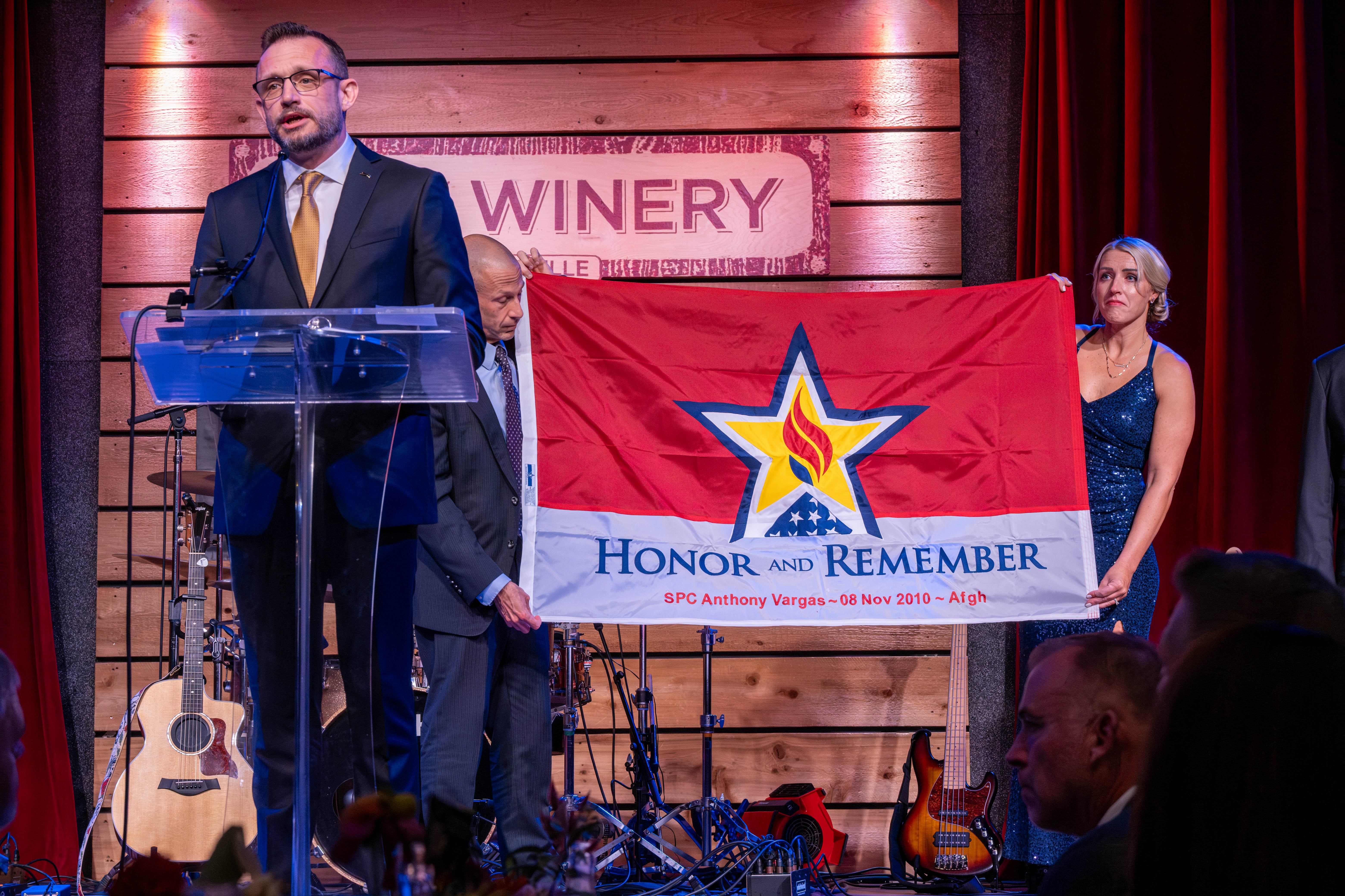 Chris Pollitzer attending the BKVF Gala during his civilian career